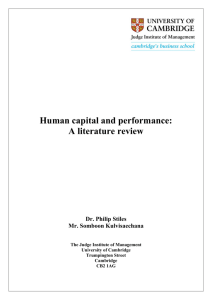 Human capital and performance: A literature review