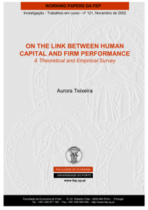 on the link between human capital and firm performance
