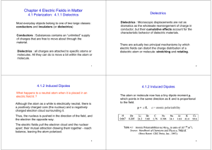 Chapter 4 Electric Fields in Matter