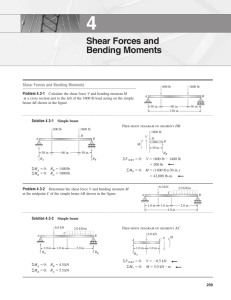 4 Shear Forces and Bending Moments
