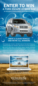 Drive Clean Across Texas Sweepstakes
