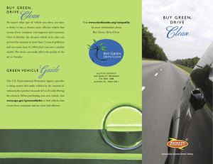 Buy Green, Drive Clean Brochure