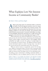 What Explains Low Net Interest Income at Community Banks?