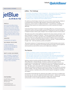 JetBlue - The Challenge The Solution success story