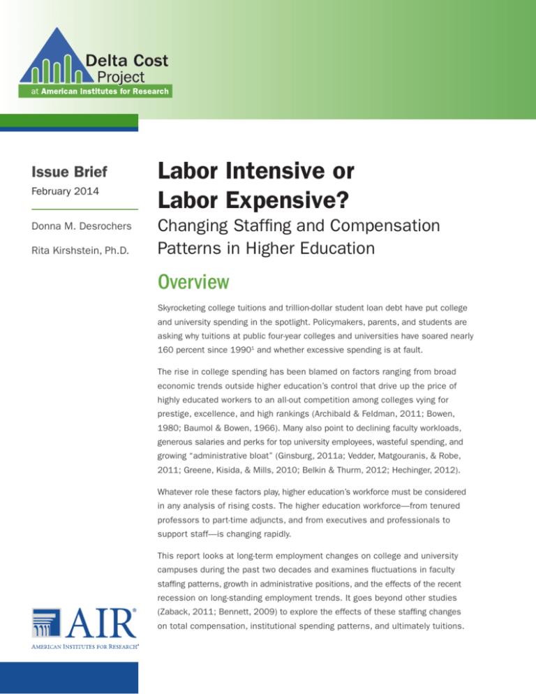 Labor Intensive or Labor Expensive?