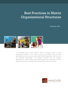 Best Practices in Matrix Organizational Structures