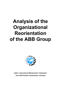 Analysis of the Organizational Reorientation of the ABB Group