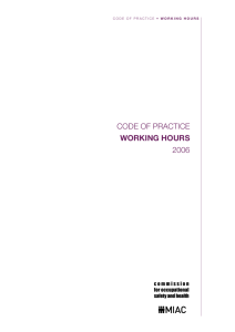 Code of practice - Working hours