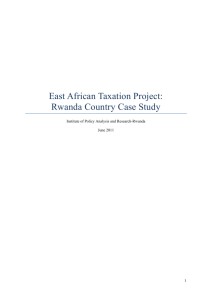 East African Taxation Project: Rwanda Country