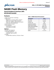 4Gb x1: SPI NAND Flash Memory