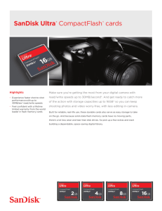 SanDisk Ultra® CompactFlash® cards