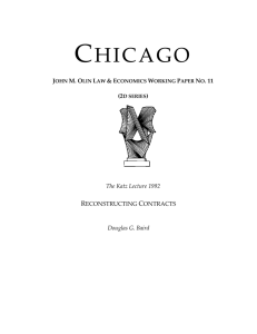 Reconstructing Contracts - University of Chicago Law School