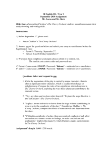 IB English HL / Year 2 September 2010 Assignment Mr. Lucas and
