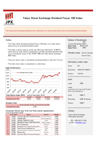 Tokyo Stock Exchange Dividend Focus 100 Index