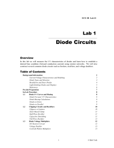 Lab 1 - Diode Circuits