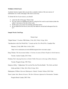 Works Cited Page - Campbell Collegiate