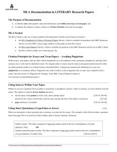 MLA Documentation in Research Papers