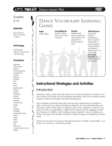 Dance Vocabulary Learning Games