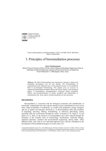 3. Principles of bioremediation processes
