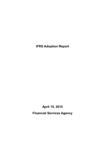 IFRS Adoption Report April 15, 2015 Financial Services Agency