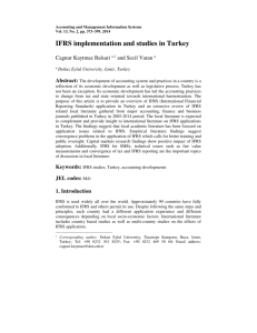 IFRS implementation and studies in Turkey