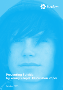 Preventing Suicide by Young People: Discussion Paper