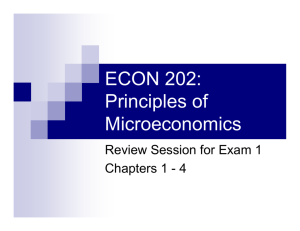ECON 202: Principles of Microeconomics