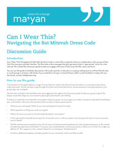 Bat Mitzvah Discussion Guide
