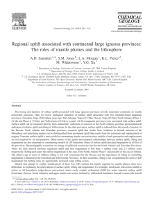 Regional uplift associated with continental large igneous provinces
