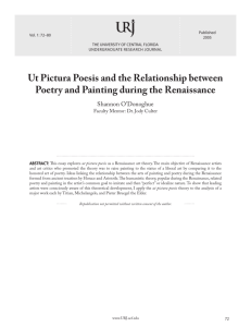 Ut Pictura Poesis and the Relationship between Poetry and Painting