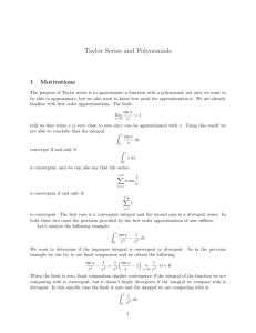 Taylor Series and Polynomials