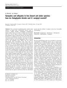 Sympatry and allopatry in two desert ant sister species: how do