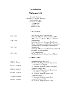 Muhamad Ali - Department of Religious Studies