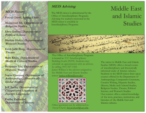 Middle East and Islamic Studies - UCR Middle East and Islamic