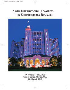 Program Book - International Congress on Schizophrenia Research