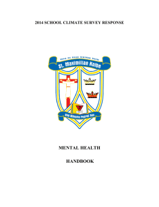 mental health handbook - St. Maximilian Kolbe Catholic High School