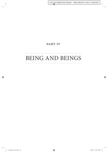 BEING AND BEINGS - Christopher Shields