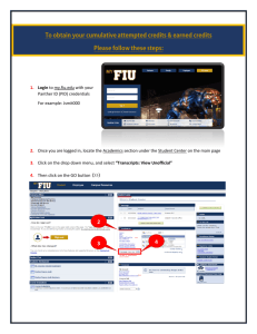 1. Login to my.fiu.edu with your Panther ID (PID