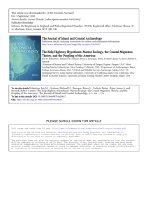 The Journal of Island and Coastal Archaeology The Kelp Highway