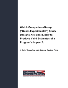 Which Comparison-Group (“Quasi-Experimental”) Study Designs