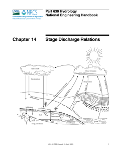 Chapter 14 Stage Discharge Relations - NRCS