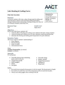 Lab: Heating & Cooling Curve