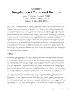 Drug-Induced Coma and Delirium