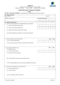 Physician's Statement Coma
