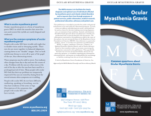 Ocular Myasthenia Gravis - Myasthenia Gravis Foundation of America