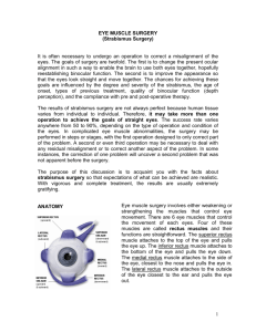 EYE MUSCLE SURGERY