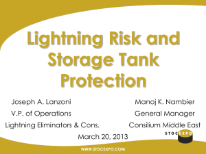 Lightning Risk and Storage Tank Protection
