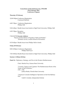 Conference Program 2015 - Consortium on the Revolutionary