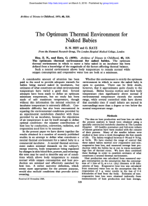The Optimum Thermal Environment for