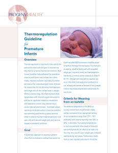 Thermoregulation Guideline for Premature Infants